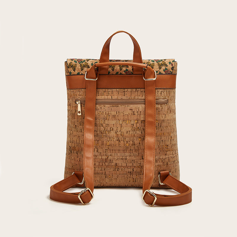 Wholesale Retro Rose Backpacks, Kraft Paper Bags, Leisure Travel Backpacks